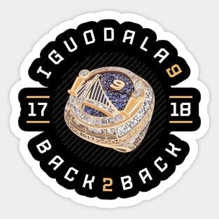 Andre Iguodala 9 Back 2 Back Championship Ring 2017-18 Sticker